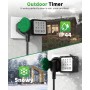 GreenSun Temporizador para Exteriores - Enchufe para Exteriores Temporizador Programador Enchufe programable 24 Horas 16A 230V