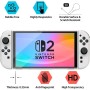 NUCNOK 2 Pack Protector de Pantalla para Nintendo Switch 2,HD Transparente Cristal Templado,9H Dureza,Anti-Arañazos