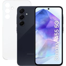 Samsung Galaxy A55 5G 128GB + Funda Transparente - Teléfono Móvil Android, Smartphone Libre, Batería de Larga Duración, Cámara
