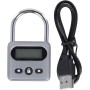 JGmotorfi Cerradura de temporizador de metal, pantalla LCD, hora electrónica multifunción, sincronización de 999 horas, uso