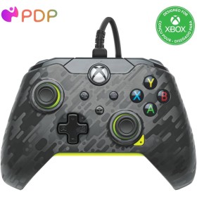 PDP Controlador de videojuegos con cable Electric Carbon para Xbox Series X|S, Gamepad, Xbox One, con licencia oficial