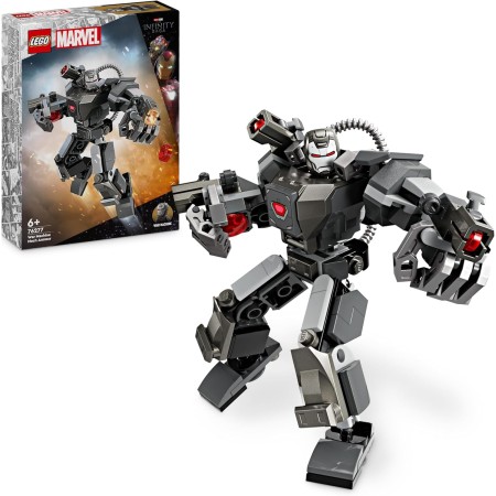 LEGO Marvel Armadura Robótica de Máquina de Guerra, Figura de Acción de Juguete con Armas: 3 Cañones Que Disparan, Personaje