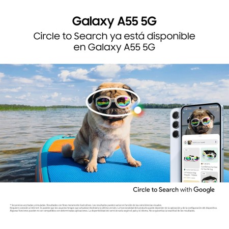 Samsung Galaxy A55 5G 256GB + Funda Transparente - Teléfono Móvil Android, Smartphone Libre, Batería de Larga Duración, Cámara