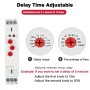 Buyweek GRT6-M1 Multi-Function Time Relay, Delay Time Relay, with 10 Functions, DIN Rail Type AC/DC24V-240V