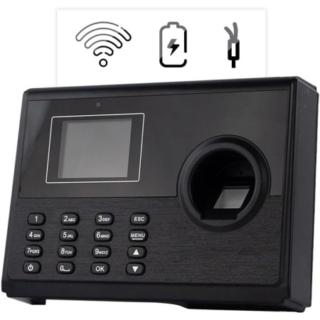 HDWR TimeLok-400NWEPBI, Dispositivo de Control de Presencia, LAN + WiFi, Batería Adicional, Wiegand IC, Huella Dactilar,
