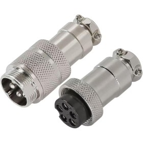 RUNCCI-YUN GX20 5 Pines Aviación Enchufe Conector,20mm Soldadura Metal Macho Hembra Panel Conector de Cable（GX20 5 Pines Butting