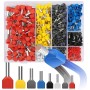 Sprießen 750 Piezas Terminales Eléctricos, Terminales Electricos Cable Kit, 0.5-10mm² Doble Terminales Cables Eléctricos,