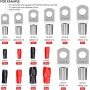Kalttoy Lugs Cable Eficientes Establecidas Lugs Cables Fáciles Usar Conectores Alambre Tubo Establecidos con Estuche para