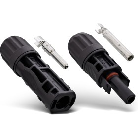 InLine Juego de conectores solares fotovoltaicos, 10 conectores macho + 10 hembras, para cable de 4-6 mm², IP68, resistente al
