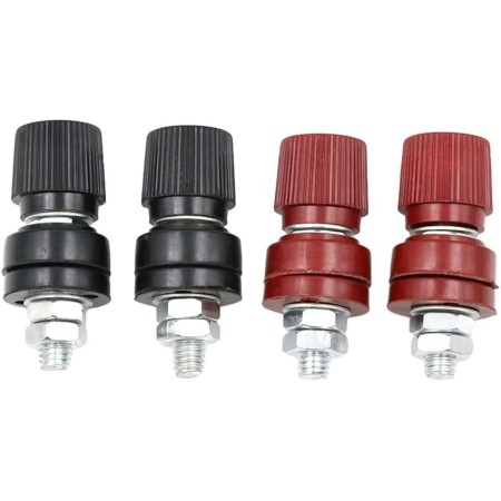 4 conectores de terminal macho tipo tornillo de 6 mm aislados para cajas de baterías y paneles