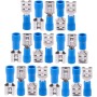 Fuhjythy 20 Conector de Cable de Pala Aislado Azul Hembra Terminal de Crimpado EléCtrico 14-16AWG