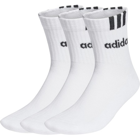 adidas Unisex adulto 3-Stripes Linear Half-Crew Cushioned Socks 3 Pairs