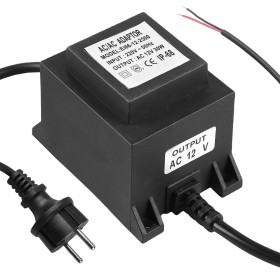 WIYETY IP68 - Transformador impermeable (12 V, AC/CA, 30 W, transformador LED, fuente de alimentación con enchufe, LED