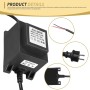 WIYETY IP68 - Transformador impermeable (12 V, AC/CA, 30 W, transformador LED, fuente de alimentación con enchufe, LED