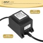 WIYETY IP68 - Transformador impermeable (12 V, AC/CA, 30 W, transformador LED, fuente de alimentación con enchufe, LED