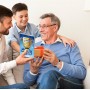 DPKOW Tarjeta con Sobre Llavero Acrílico Adorno para Regalo para Familia Parientes Amigos Colegas Comunion Navidad Cumpleaños