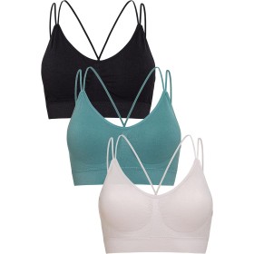 Channo Comfortable Seamless Wirefree Casual Lycra Sports Bra with Fixed Padding