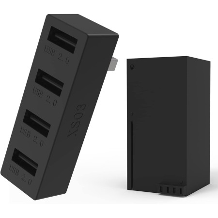 GZW-Shop 4 Puertos USB Hub 2.0 para Xbox Series X, Adaptador de expansión de Divisor de concentrador