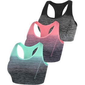 Sykooria Sujetador Deportivo Mujer Sujetador Inalámbrico con Almohadillas Extraíbles para Yoga, Fitness, Corriendo