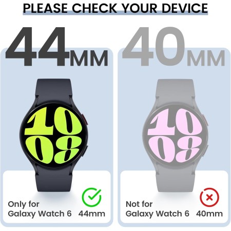 [3Piezas] Kamita Funda para Samsung Galaxy Watch 6 40mm con Protector de Pantalla de Cristal Templado de Privacidad, PC Bumper