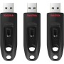 SanDisk Ultra 128 GB, USB 3.0 flash drive, with up to 130 MB/s read speed, Black