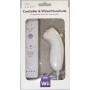 2 en 1 Motion Plus Mando y Nunchunk para Nintendo Wii/Wii u + Funda de Silicona - Blanco