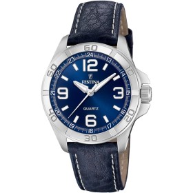 Festina Reloj Hombre F20444 Caja de Acero Inoxidable y Correa de Piel