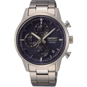 Seiko - Reloj de Cuarzo para Hombre, Titanio, Correa de Acero Inoxidable