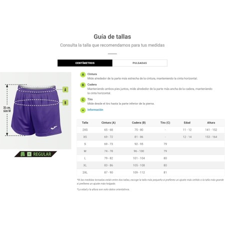 Joma - Women's Sports Shorts, 2XS - 2XL - Elastic Waist with Drawstring - Nobel