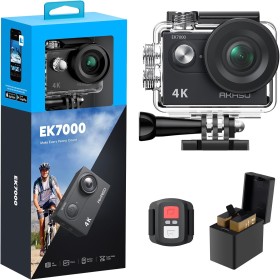 AKASO Sports Camera 4K, 30FPS 20MP WiFi Action Camera, Wide Angle 170° with Remote Control 2.4G, 30M Submersible Water Camera