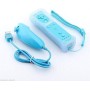 mini kitty 2 en 1 Mando Plus con Motion Plus y Nunchunk para Nintendo Wii + Funda de Silicona - Azul Claro