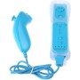 mini kitty 2 en 1 Mando Plus con Motion Plus y Nunchunk para Nintendo Wii + Funda de Silicona - Azul Claro