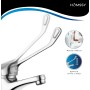HOMSSY Grifo Gerontológico para Lavabo, Mezclador Monomando de Baño, Grifo Medical con Maneta Higiénica de Codo, Diseño