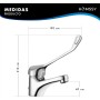 HOMSSY Grifo Gerontológico para Lavabo, Mezclador Monomando de Baño, Grifo Medical con Maneta Higiénica de Codo, Diseño