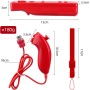 OSTENT El sensor de movimiento del mando a distancia con cable Nunchuck + Combo compatible para la consola Nintendo Wii Color