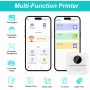 GuKKK Mini Impresora para Movil, Impresora Fotográfica, Portátil Impresora Termica, BT Inalámbrico Impresora Térmica con 13