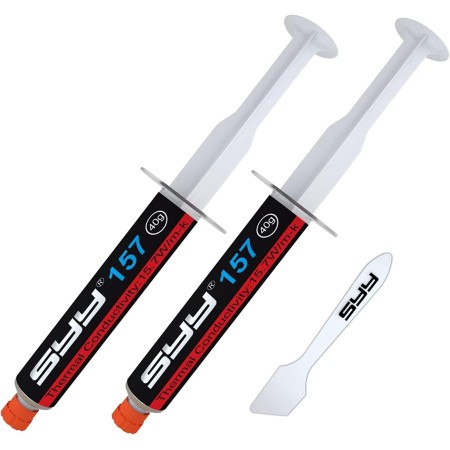 SYY Pasta Térmica, 4g Thermal Paste Nueva actualización Fácil de aplicar de CPU para IC/Procesador/CPU/Todos los Enfriadores con