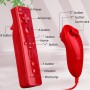 OSTENT Control remoto con sensor de movimiento + Nunchuck con cable Combo compatible con consola Nintendo Wii Color rojo