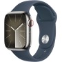 Apple Watch Series 9 (GPS + Cellular) - Caja de Acero Inoxidable en Oro de 45 mm - Correa Deportiva Color Arcilla - Talla S/M