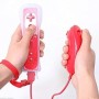 mini kitty 2 en 1 Mando Plus con Motion Plus y Nunchunk para Nintendo Wii + Funda de Silicona - Rojo