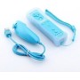 BIGFOX 2 en 1 Mando Plus con Motion Plus y Nunchunk para Nintendo Wii/Wii U (Opcional a Seis Colores) y Funda de Silicona - Azul