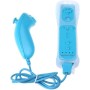 BIGFOX 2 en 1 Mando Plus con Motion Plus y Nunchunk para Nintendo Wii/Wii U (Opcional a Seis Colores) y Funda de Silicona - Azul