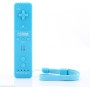 BIGFOX 2 en 1 Mando Plus con Motion Plus y Nunchunk para Nintendo Wii/Wii U (Opcional a Seis Colores) y Funda de Silicona - Azul