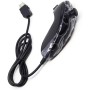 mini kitty 2 en 1 Motion Plus Mando y Nunchunk para Nintendo Wii/Wii u + Funda de Silicona - Negro
