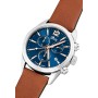 Lotus Reloj Hombre 18691/2 Chrono Caja de Acero Inoxidable 316l Plateado Correa de Cuero Marrón