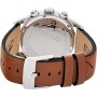 Lotus Reloj Hombre 18691/2 Chrono Caja de Acero Inoxidable 316l Plateado Correa de Cuero Marrón