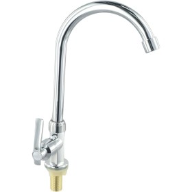 ZiStarlilife Grifo de agua fría para fregadero de cocina con boquilla giratoria de 360 °, sin plomo, mango único SUS304 de acero