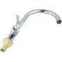 ZiStarlilife Grifo de agua fría para fregadero de cocina con boquilla giratoria de 360 °, sin plomo, mango único SUS304 de acero