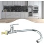 ZiStarlilife Grifo de agua fría para fregadero de cocina con boquilla giratoria de 360 °, sin plomo, mango único SUS304 de acero