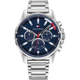 Tommy Hilfiger Reloj Analógico de Cuarzo Multifunción para Hombre con Correa en Acero Inoxidable o en Silicona